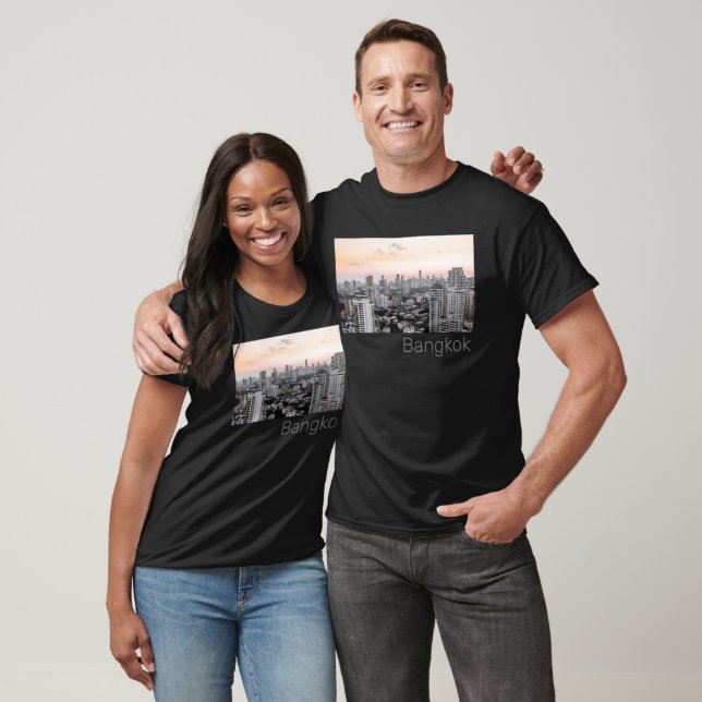 Bangkok Skyline Sunset Panorama BKK Thailand T Shirt (Unisex)