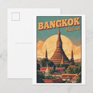 Bangkok stad Wat Arun - Thailand respresenter Vykort