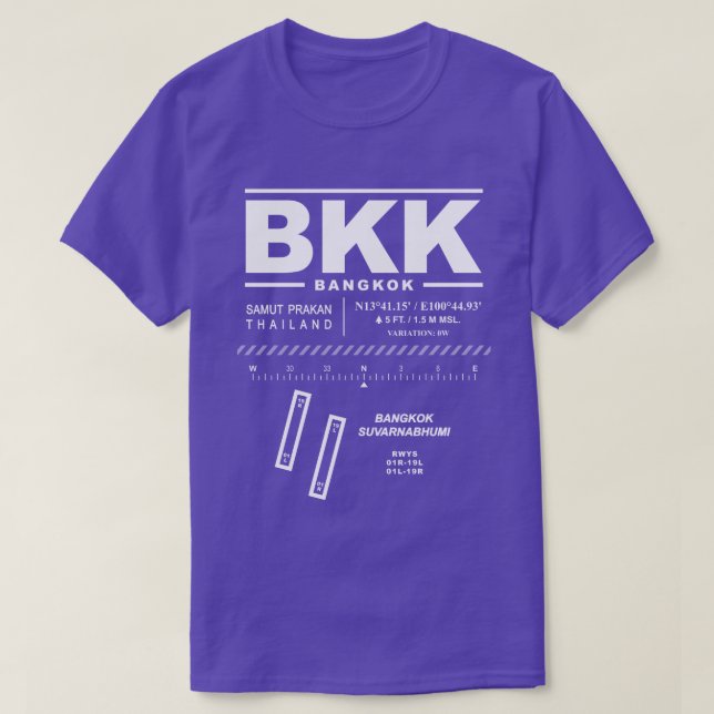 Bangkok/Suvarnabhumi Airport BKK T-Shirt (Design framsida)