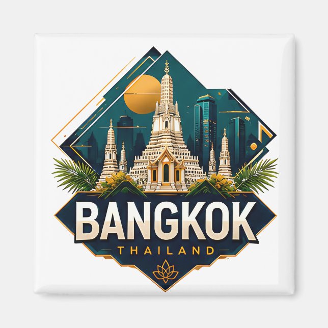 Bangkok Thailand  Äventyr Magnet (Framsidan)