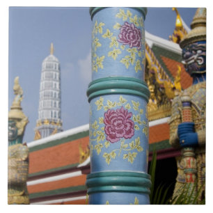 Bangkok, Thailand. Bangkoks stora palats 2 Kakelplatta