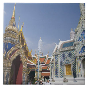 Bangkok, Thailand. Bangkoks stora palats Kakelplatta