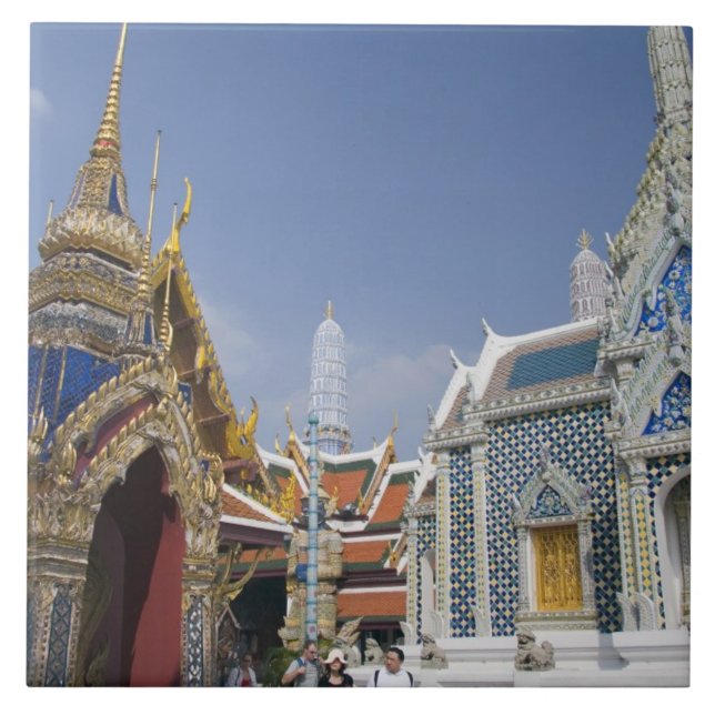 Bangkok, Thailand. Bangkoks stora palats Kakelplatta (Framsidan)