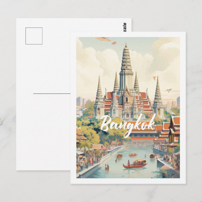 Bangkok Thailand Berömd Travel Ställe Vykort (Fram/baksida)