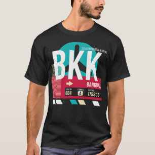 Bangkok Thailand BKK Airport Code Baggage Märkre T Shirt