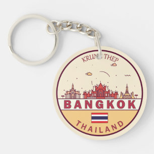 Bangkok Thailand City Skyline Emblem