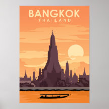 Bangkok Thailand Digital Travel Illustration