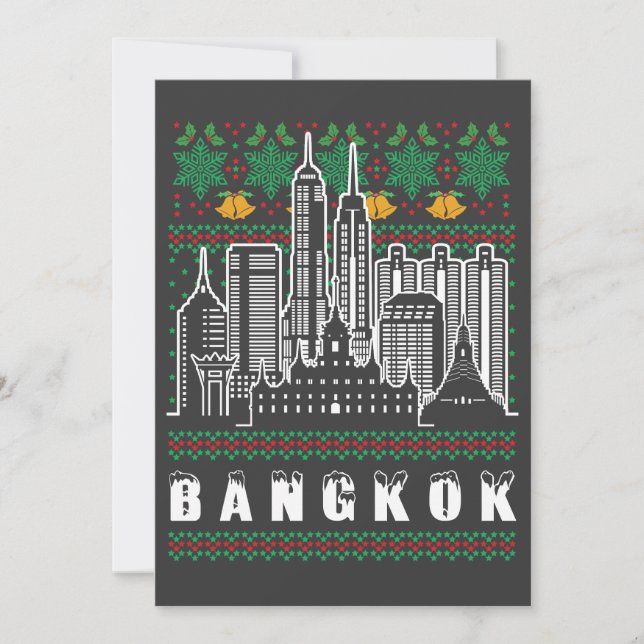 Bangkok Thailand God jul Inbjudningar (Framsida)