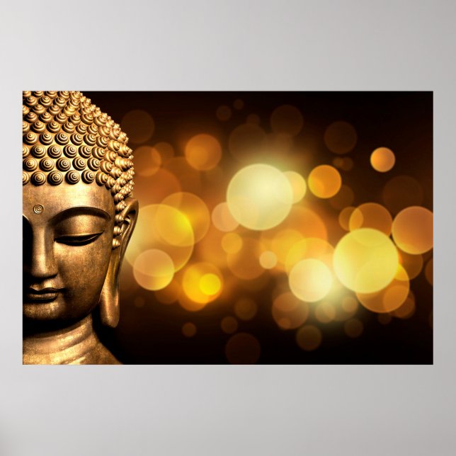 Bangkok, Thailand | Guld Buddha Poster (Framsidan)