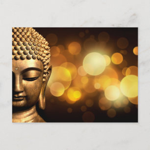 Bangkok, Thailand Guld Buddha Vykort