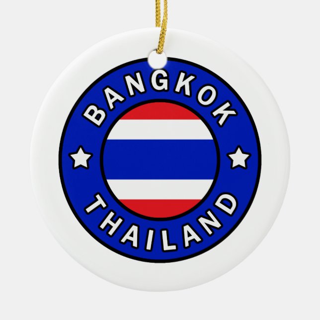 Bangkok Thailand Julgransprydnad Keramik (Framsidan)