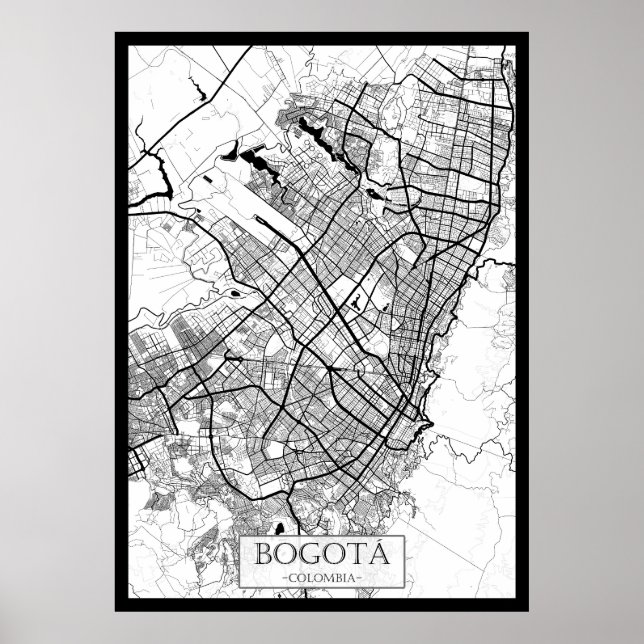 Bangkok Thailand Karta Poster (Framsidan)