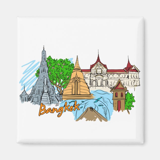 Bangkok - Thailand Magnet (Framsidan)