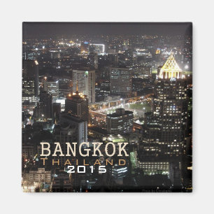 Bangkok Thailand natt reser souvenirmagneten Magnet