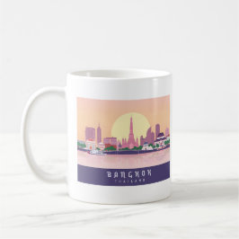 Bangkok Thailand Pastel Travel Design Kaffemugg