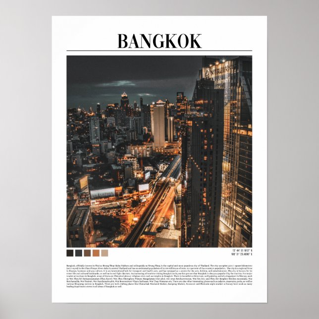 Bangkok - Thailand Poster (Framsidan)