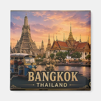 🧲 Bangkok Thailand Resa Souvenir för Turister Magnet