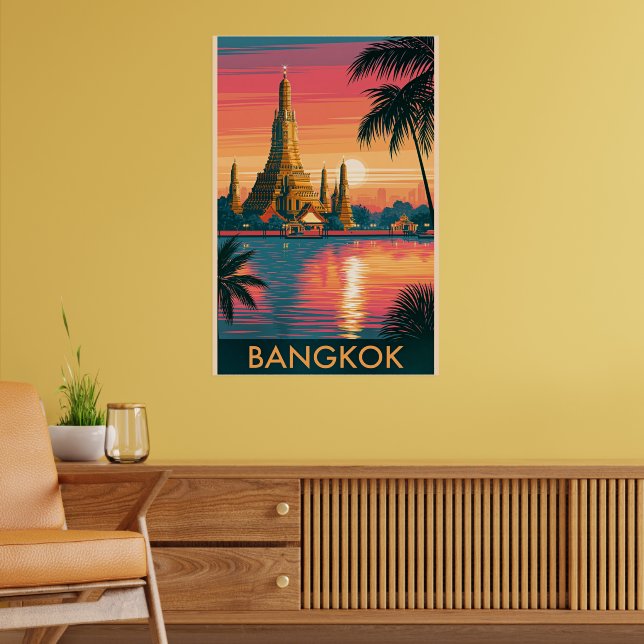 Bangkok, Thailand reseskylt Poster (Vardagsrum 2)