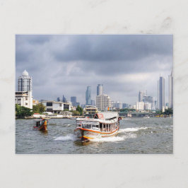 Bangkok Thailand River Skyline Vykort