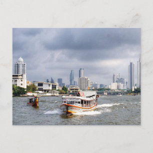 Bangkok Thailand River Skyline Vykort