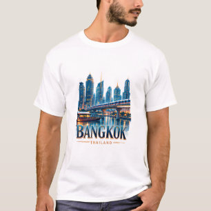 Bangkok Thailand Siluett Resa Souvenir T Shirt