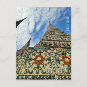 Bangkok Thailand stupa Wat Pho Vykort