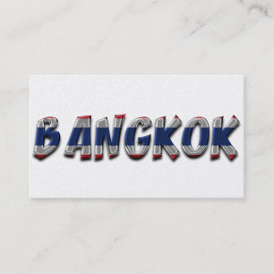 Bangkok Thailand Thai Flagga Typografi Visitkort