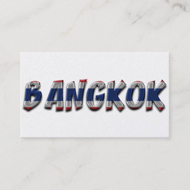 Bangkok Thailand Thai Flagga Typografi Visitkort (Framsida)