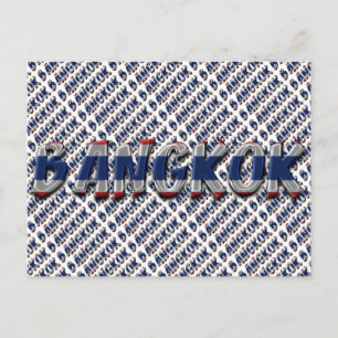 Bangkok Thailand Thai Flagga Typografi Vykort