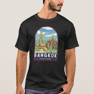 Bangkok Thailand Travel Retro Emblem T Shirt