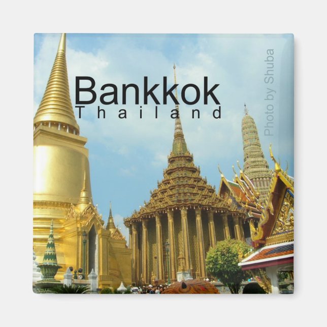 Bangkok Thailand Travel Souvenir Magnet (Framsidan)