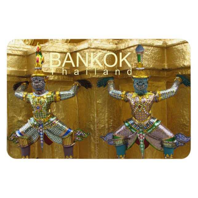 Bangkok Thailand Travel Souvenir Magnet (Horisontell)