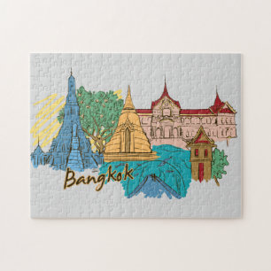 Bangkok Thailand Travel Tempel Pussel
