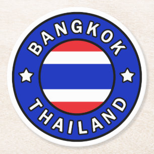 Bangkok Thailand Underlägg Papper Rund