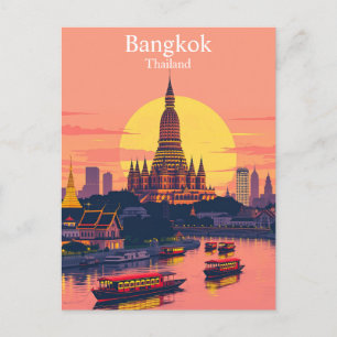 Bangkok, Thailand Vibrant Vintage resor Vykort