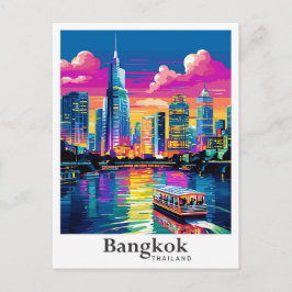 Bangkok Thailand Vintage resor Porträtt Vykort