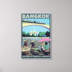 Bangkok Thailand vintage resortryck Canvastryck