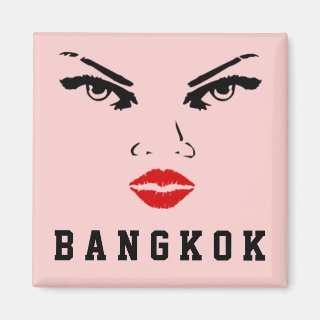 Bangkok, Thailand Woman Girlvän Magnet (Framsidan)