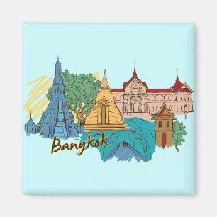 Bangkok, Thailand World Berömd City Magnet