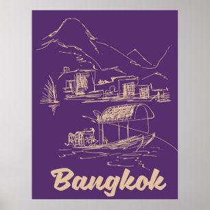 Bangkok, Thailands reseaffisch Poster