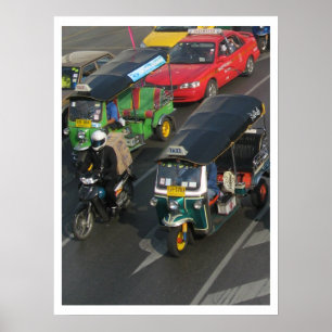 Bangkok Traffic ... Tuk Tuk Tävla Poster