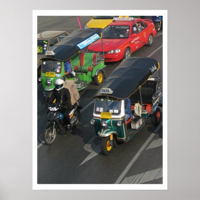 Bangkok Traffic ... Tuk Tuk Tävla Poster (Framsidan)