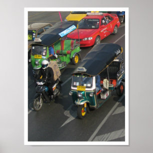 Bangkok Traffic ... Tuk Tuk Tävla Poster