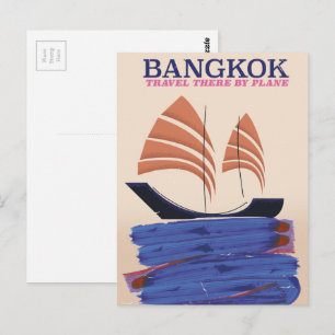 Bangkok "Travel där av flygplan" Vykort