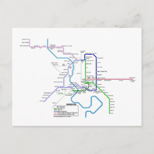 Bangkok tunnelbanan vykort