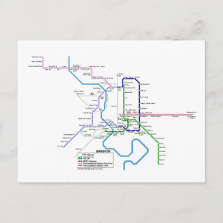 Bangkok tunnelbanan vykort