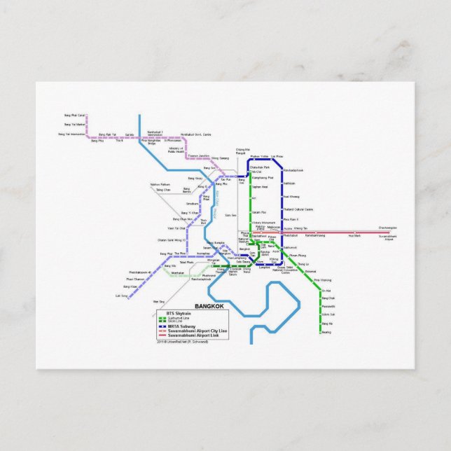 Bangkok tunnelbanan vykort (Framsida)