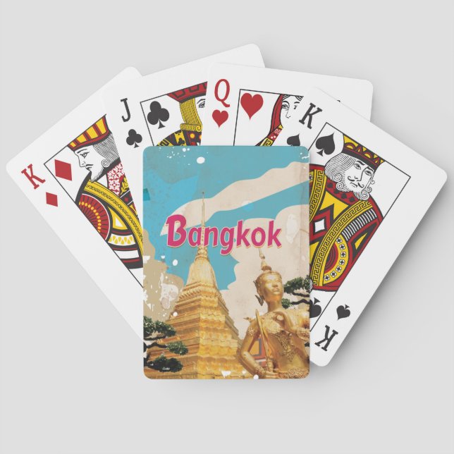 Bangkok Vintage Resa Poster Spelkort (Baksidan)