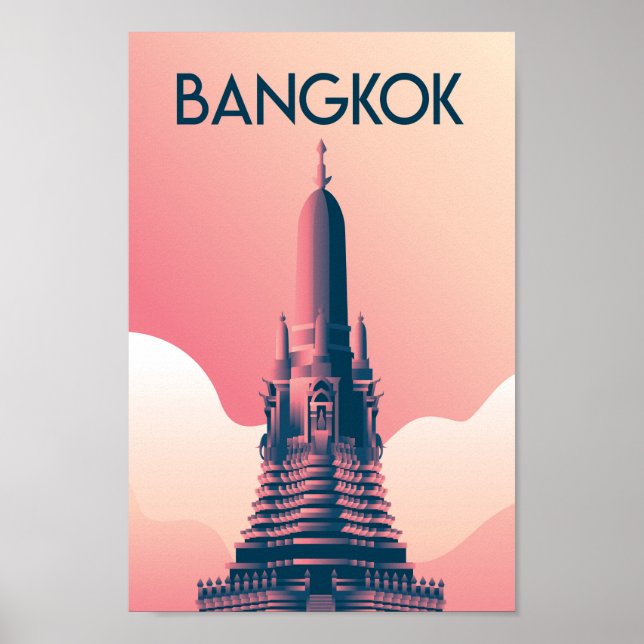 Bangkok vintage resor poster (Framsidan)