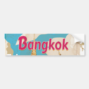 Bangkok Vintage resor Poster Bildekal